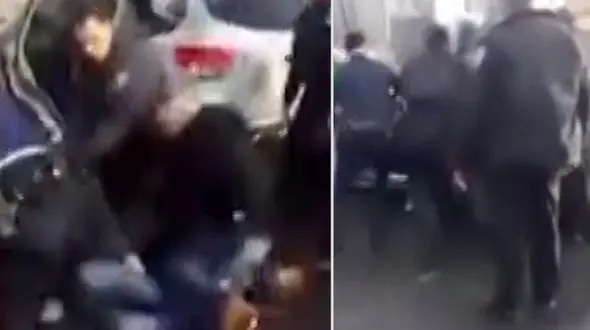 درگیری شدید مامور پلیس با یک مرد خشن + فیلم و عکس