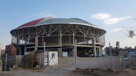 ریزش سقف ورزشگاه ۴۵۰۰ نفری پردیسان قم