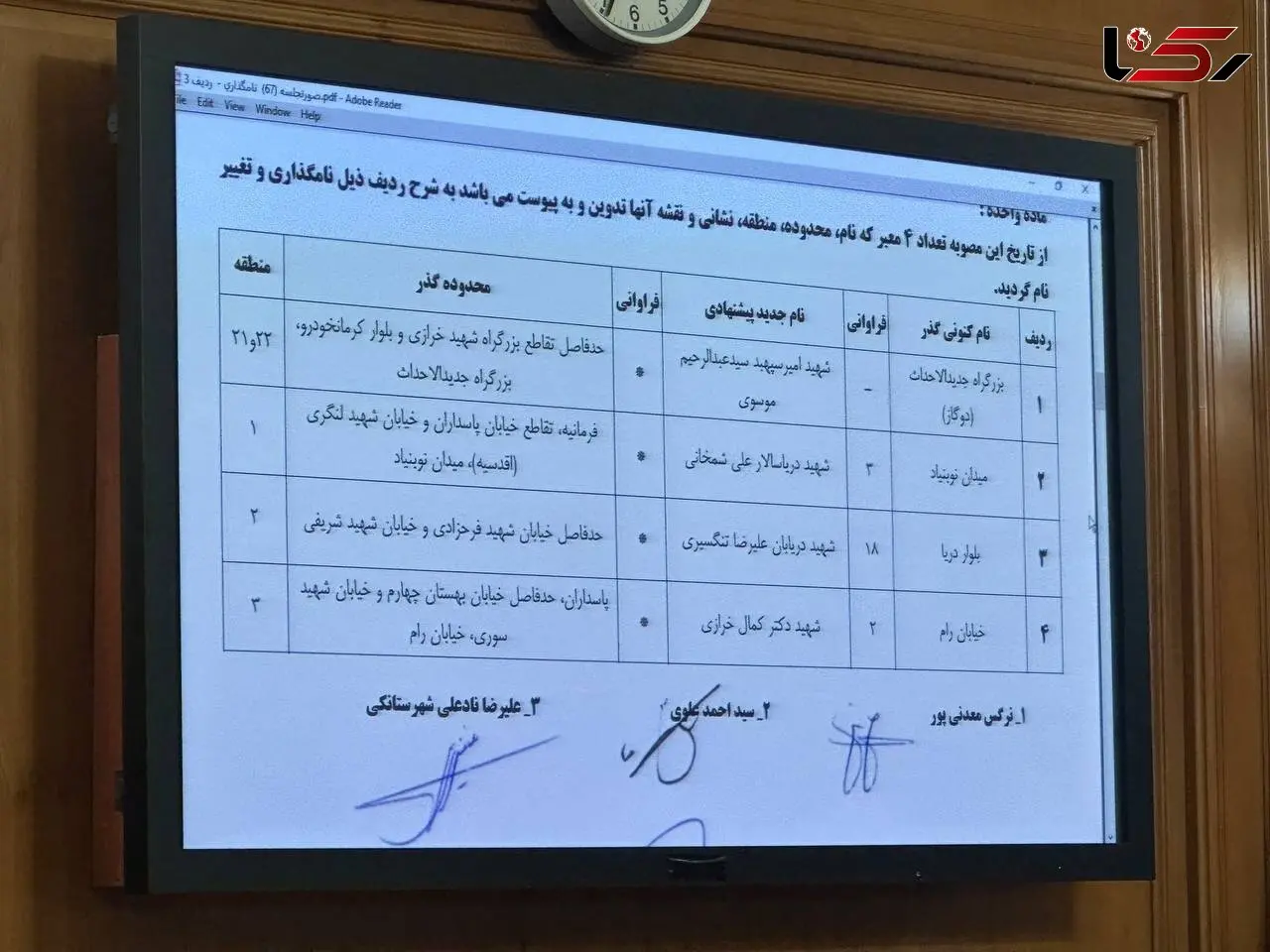 نام چهار سردار شهید بر خیابان‌ها و میادین تهران نشست