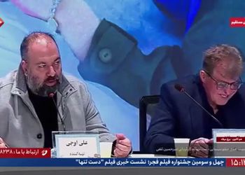 (ویدئو) تعریف اوجی، تهیه‌کنندۀ فیلم «دست تنها» از همسرش: برای دستمزد با نرگس محمدی چانۀ خوبی می‌شود زد