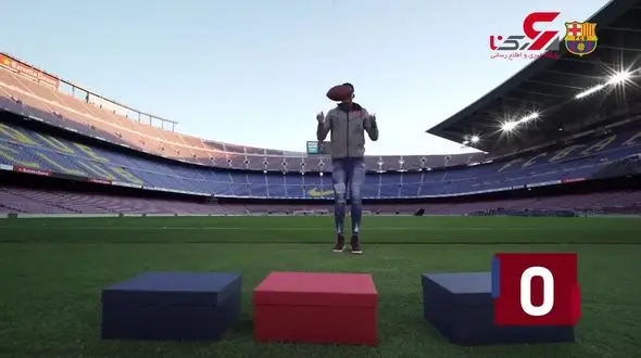 چالش های جالب  برای یری مینا مدافع بارسلونا + فیلم