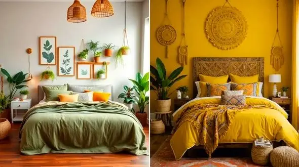 سبک طبیعی بوهو در اتاق خواب؛ 15 مدل مدرن و راحت