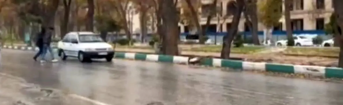 فیلم بارش باران پاییزی در کرمانشاه