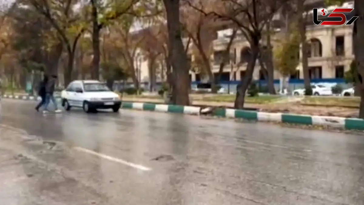 فیلم بارش باران پاییزی در کرمانشاه