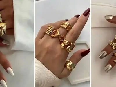 انگشتر طلای زنانه بزرگ؛ جلوه ای شیک برای بانوان خاص