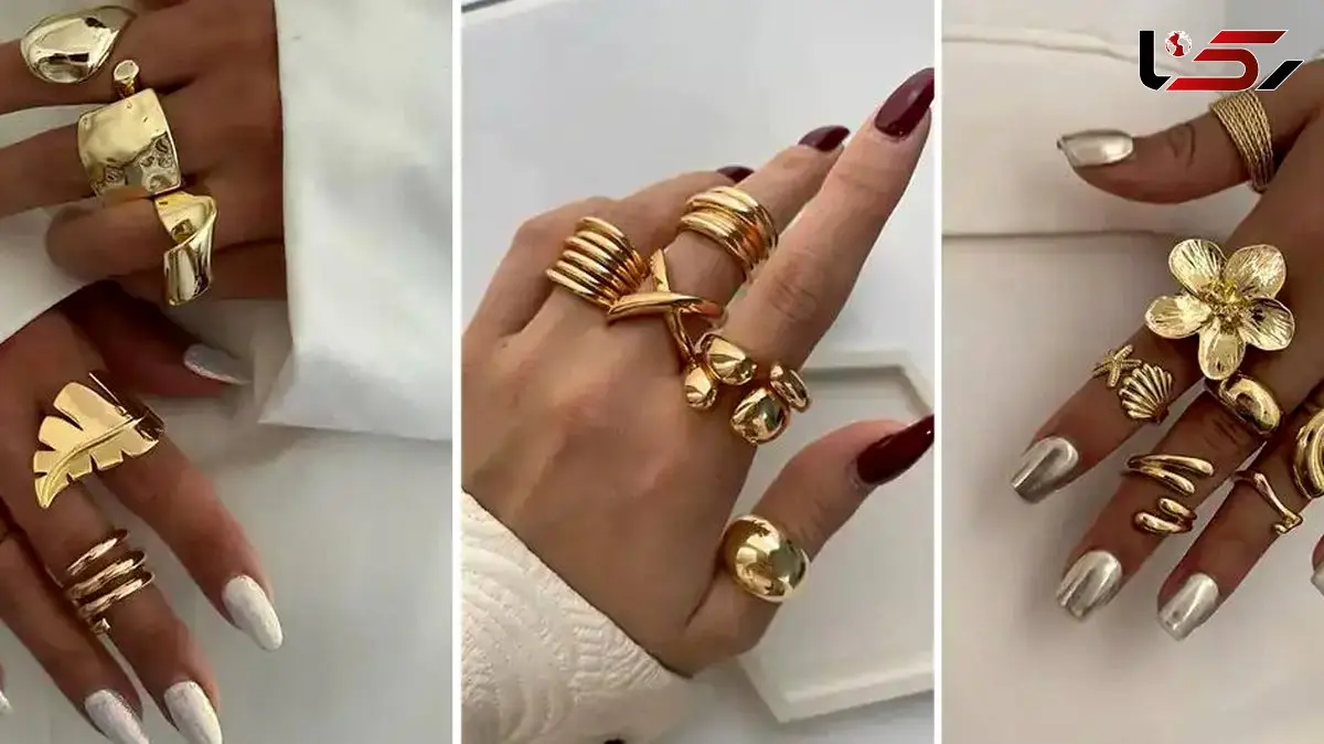 انگشتر طلای زنانه بزرگ؛ جلوه ای شیک برای بانوان خاص