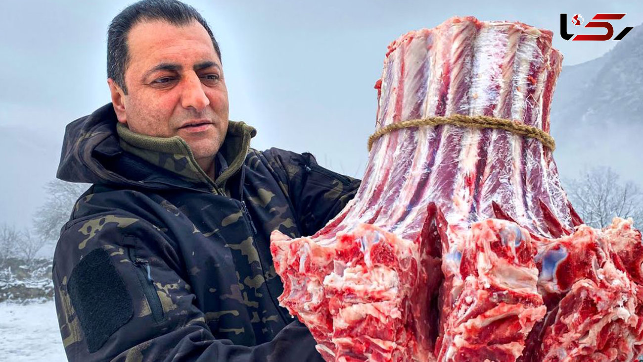 ببینید / پخت بریانی دنده گاو در روستای آذربایجان + فیلم