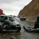 فیلم لحظه تصادف شاخ‌ به‌ شاخ پژو 405 در جاده سنندج–دیواندره / خودرو ایرانی ها از وسط نصف شدند