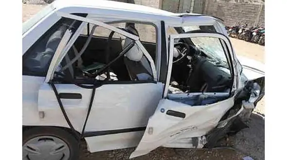 واژگونی مرگبار پراید در جاده شادگان