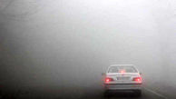 مه شدید و کاهش دید رانندگان در آزادراه کرج - قزوین + فیلم 