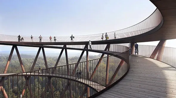 این برج زیبا در جنگل دانمارک است/برجی که در قلب طبیعت ساخته شده