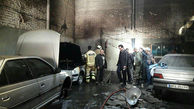 5 کشته و زخمی بر اثر آتش‌سوزی در تعمیرگاه خودرو 17 شهریور+ عکس