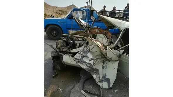  2 کشته و یک زخمی در حادثه تصادف در جاده فکه - شوش