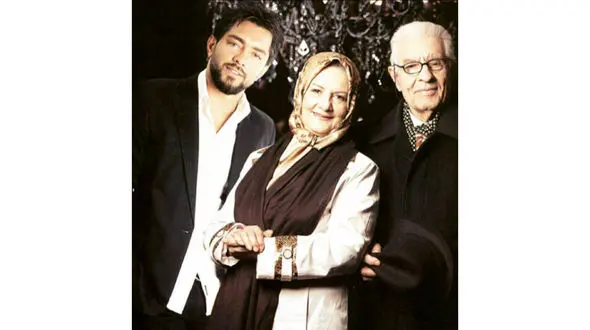 بهرام رادان و پدر ومادرش +عکس