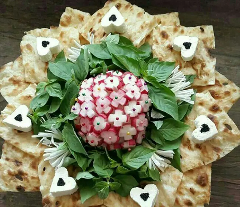 تزیین سبزی خوردن برای مهمانی