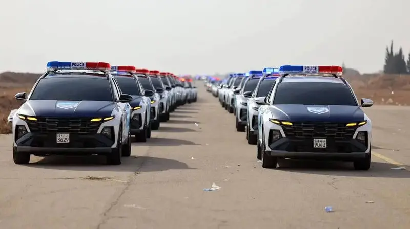  رژه بزرگ پلیس سوریه با حضور ناوگان تازه‌نفس خودروهای جدید و پرواز بالگردها