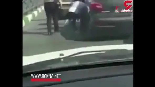 تعقیب راننده فراری با پای پیاده توسط پلیس در تجریش تهران + فیلم