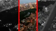فیلم نمای هوایی نیویورک در عصر از هلیکوپتر
