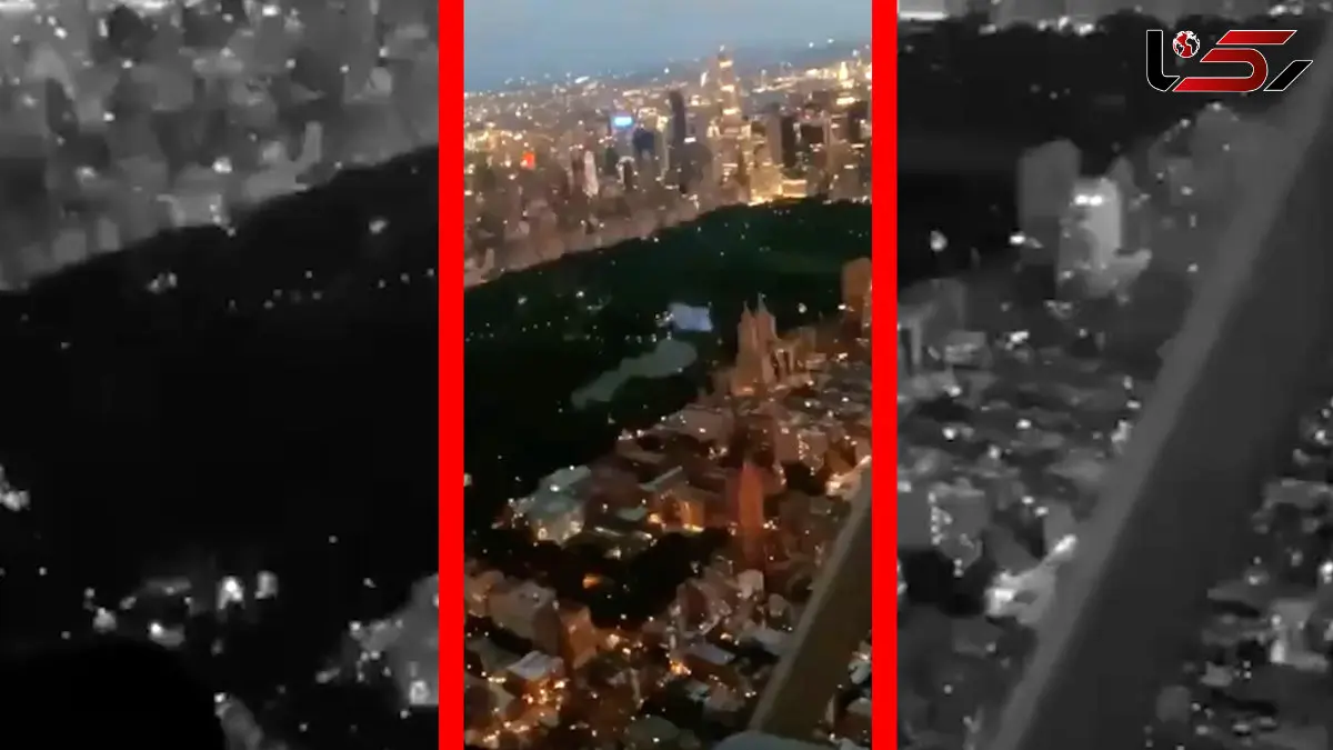 فیلم نمای هوایی نیویورک در عصر از هلیکوپتر