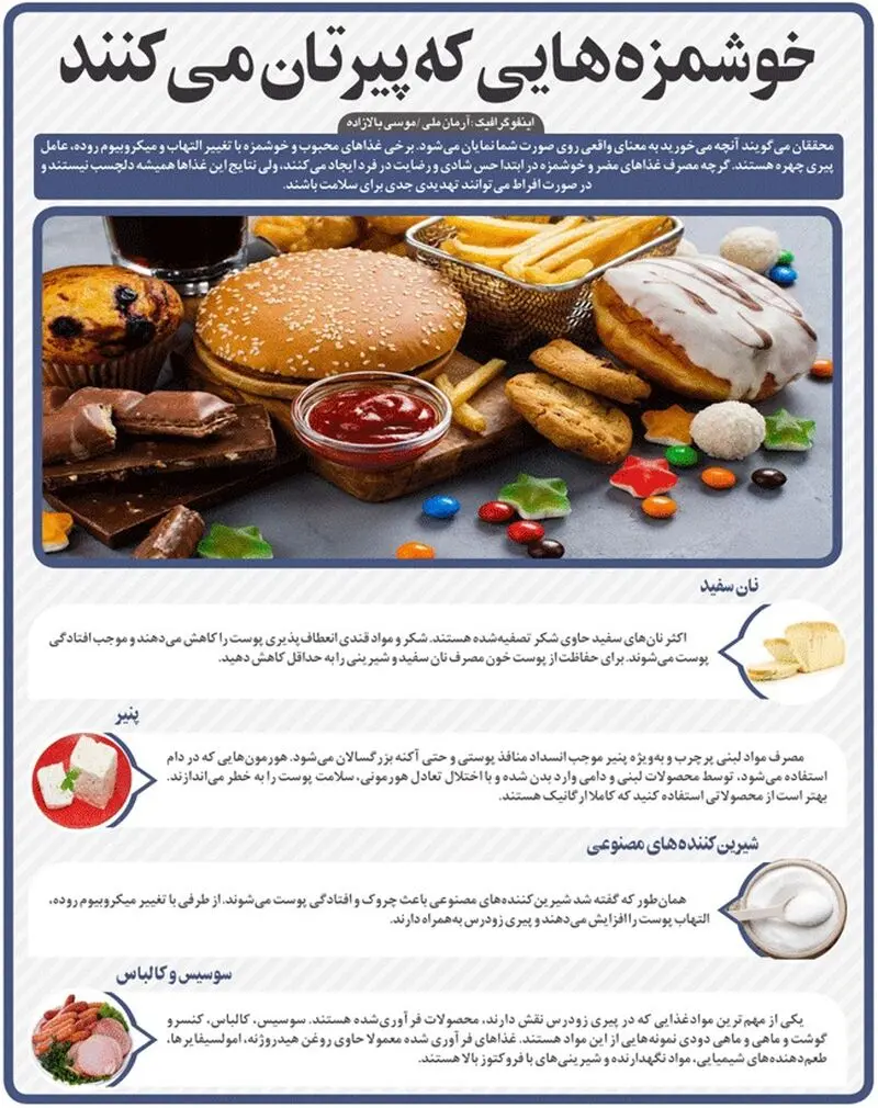 غذاهایی که پیر می کند