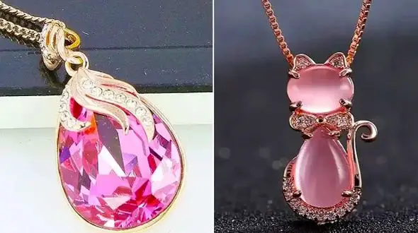 استایل کژوال و مجلسی با گردنبند نگین صورتی؛ 15 پیشنهاد جذاب