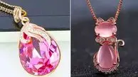 استایل کژوال و مجلسی با گردنبند نگین صورتی؛ 15 پیشنهاد جذاب