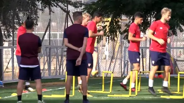 اولین تمرین سویا پس از پیروزی ارزشمند در بازی اروپایی+فیلم