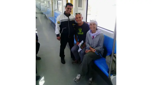 اولین مسافران خارجی مترو فرودگاه امام (ره) + عکس