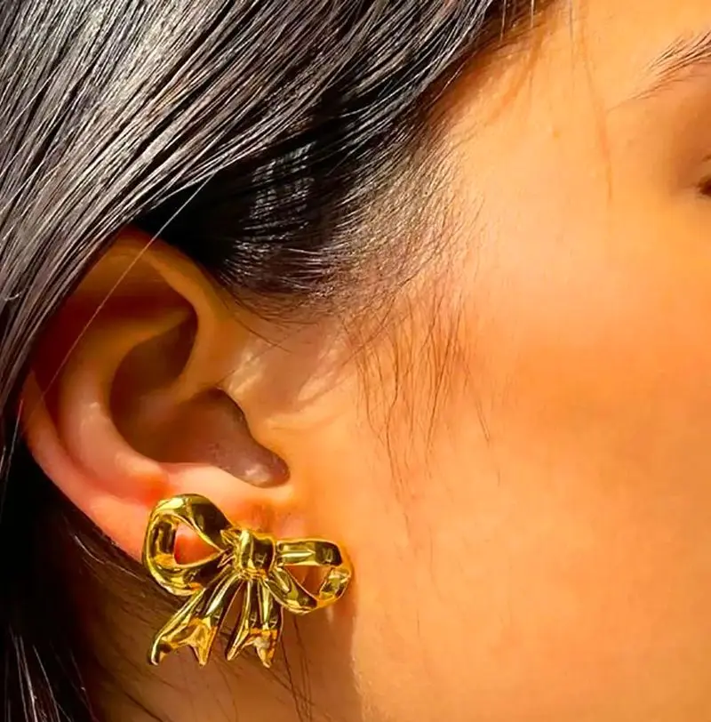 گوشواره پاپیون طلا