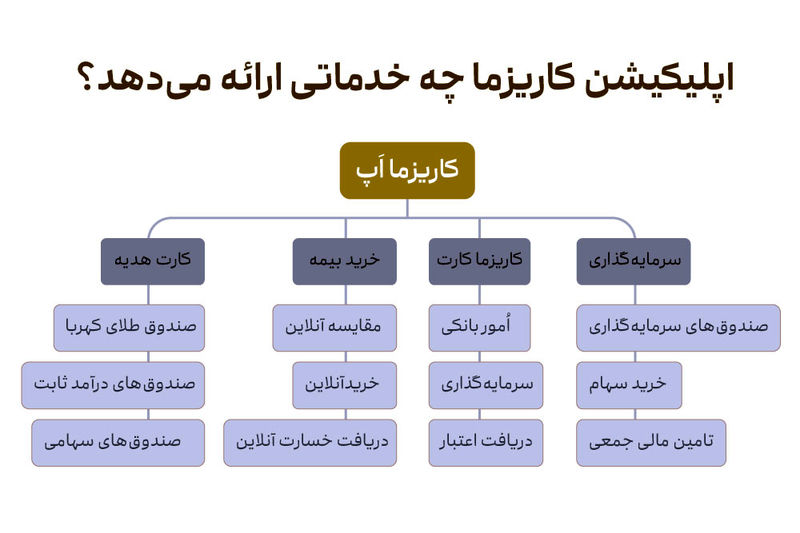 قابلیت های اپلیکیشن کاریزما