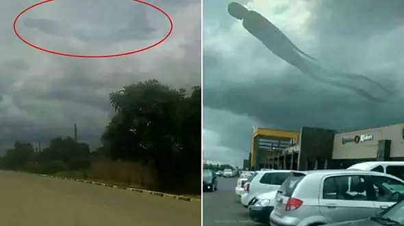 عکس هایی از پرواز یک شبح بزرگ در آسمان/تماشاچیان وحشت زده شدند + تصاویر