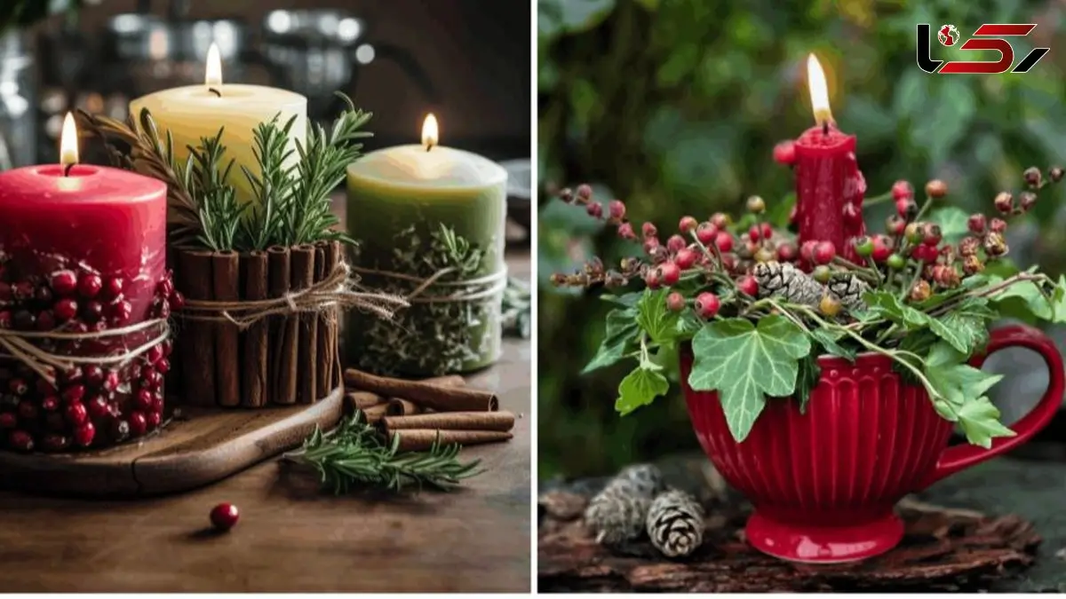 تزئین شمع شب یلدا با ایده‌ های خاص برای عروسی و مهمانی