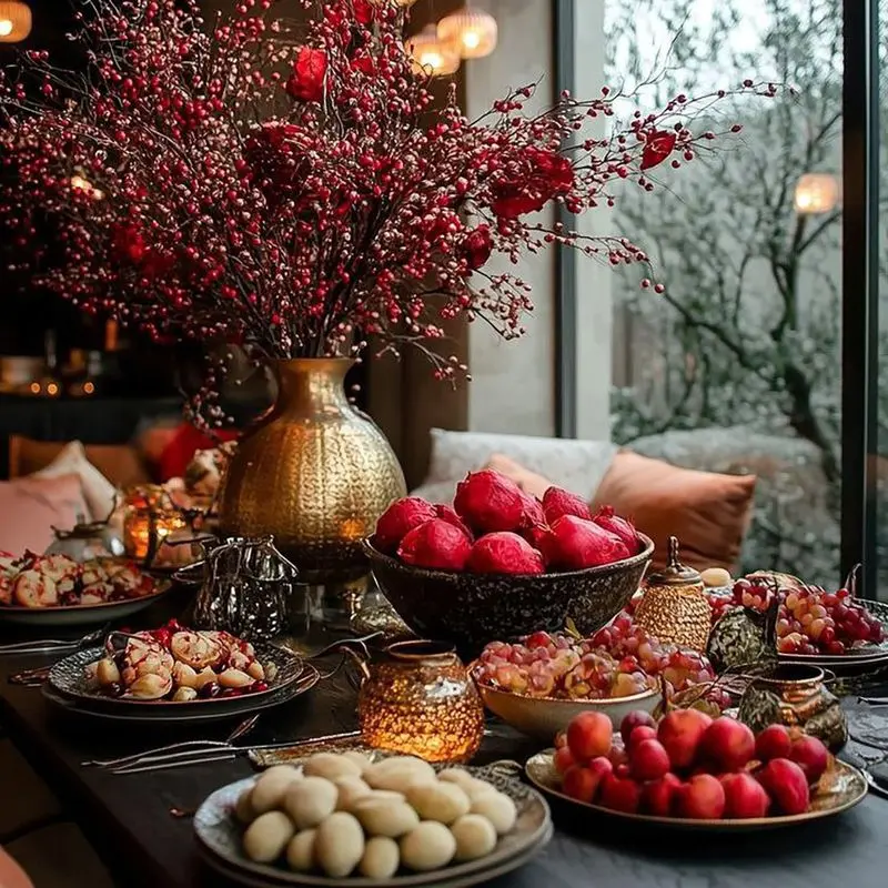 عکس سفره شب یلدا قدیمی<p> </p>