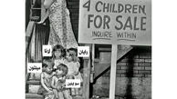 عکسی که جهان را تکان داد / چوب حراج مادر برای فروختن 4 کودکش + جزییات سرنوشت ها /آمریکا