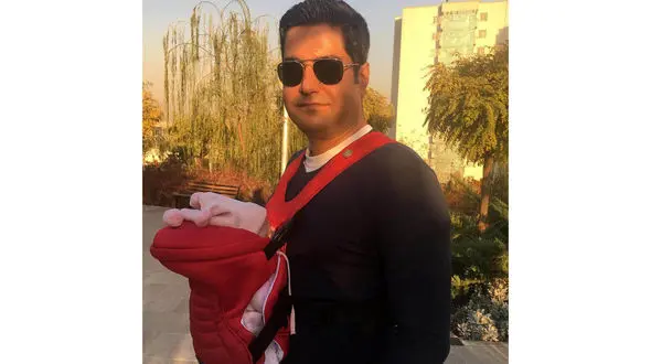 عکس جدید آزاده نامداری از همسر و دختر سی و چند روزه اش گندم! +عکس 