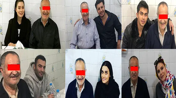 عموی محبوب بازیگران مشهور در دربند آدم کشت + سلفی عمو یحیی با احسان علیخانی و سحر قریشی 