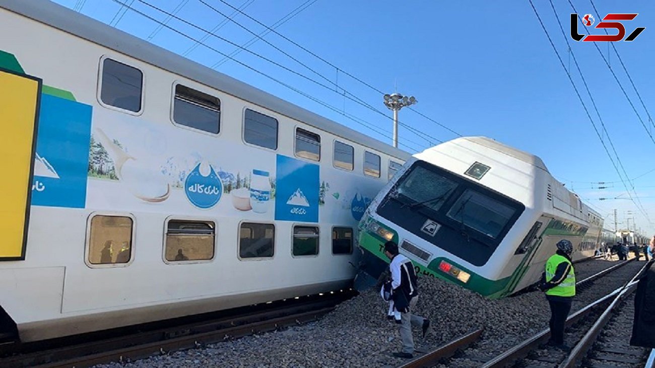فیلم از عمق فاجعه برخورد 2 قطار مترو کرج به تهران