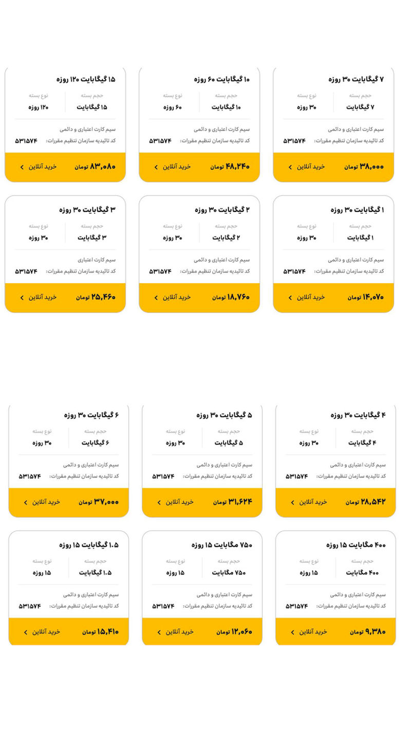  بسته های اینترنت 2