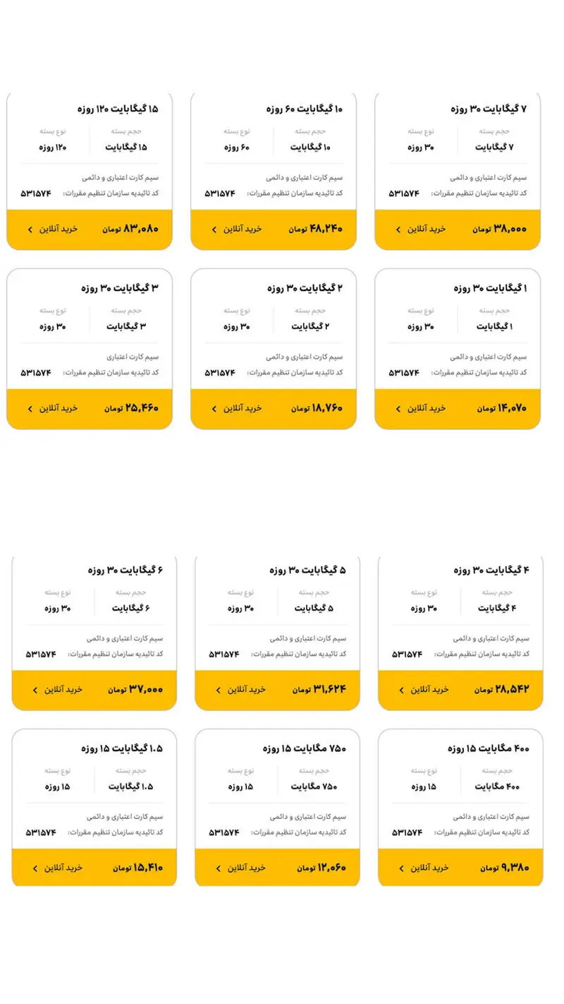 بسته های اینترنت 2