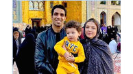 عکس شنای خانوادگی  سپهر حیدری در استخر لاکچری خانه شان ! / ویو برج خلیفه دوبی !