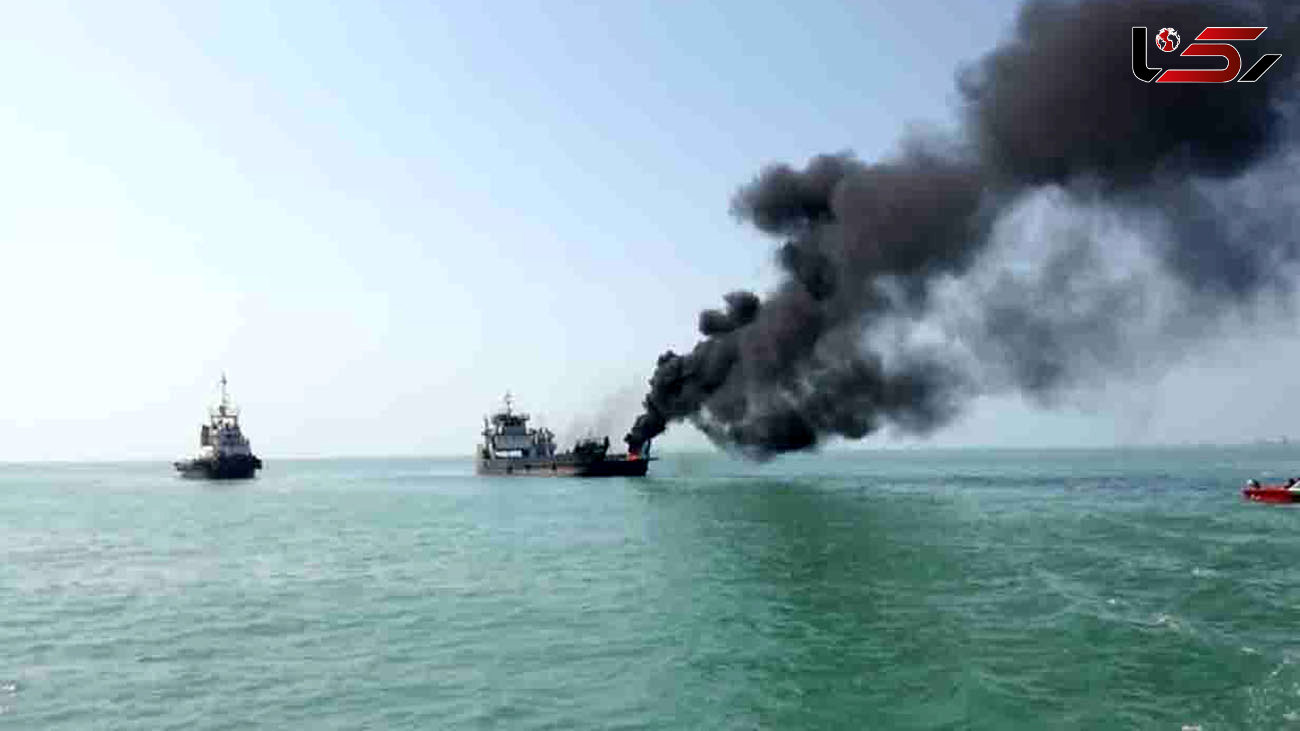 پشت پرده دود سیاه در آسمان خلیج فارس