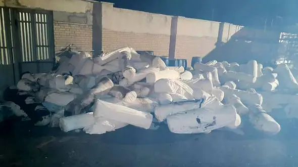 آتش سوزی 3 باب سوله تولید و نگهداری پارچه و نخ / در تهران رخ داد 