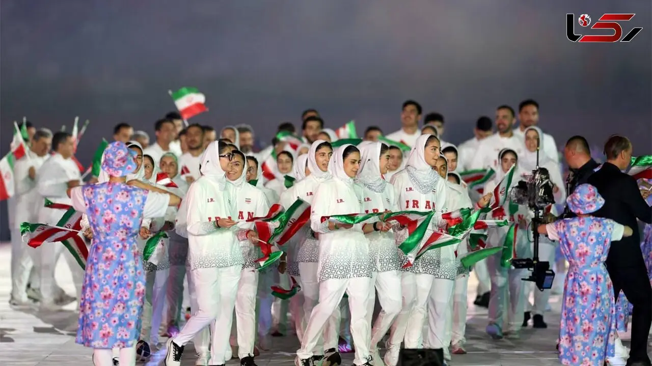 تصاویر وایرال از رژه کاروان ایران در افتتاحیه بازی های آسیایی ناگویا / از قلب نشان دادن تا پرچمداری مشترک کیانی و اتراچالی