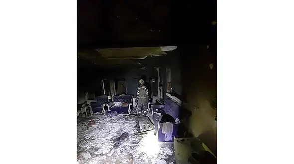 عکس های آتش سوزی خانه در کوی جوادیه