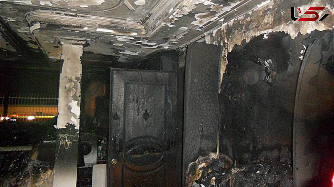 مرگ مرد 38 ساله در آتش سوزی خانه مسکونی اتوبان ستاری+تصاویر 