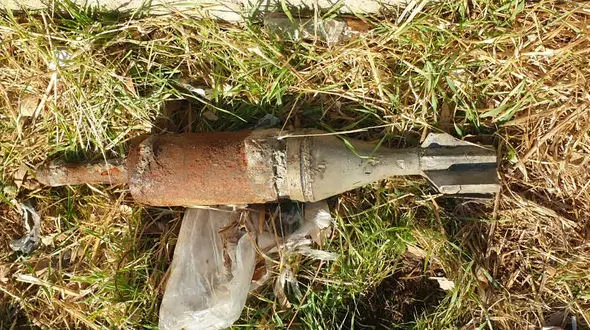 کشف گلوله عمل نکرده تانک از دوران جنگ تحمیلی در گیلانغرب