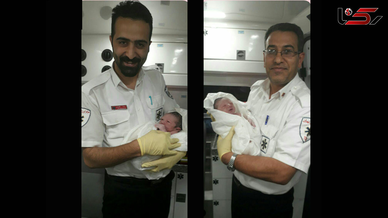 تولد  نوزاد عجول در آمبولانس اورژانس رودبار قصران+ عکس 