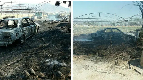 آتش سوزی در کهنوج با اتصال سیم‌های برق/3 خانه و یک ماشین خاکستر شدند+ عکس 