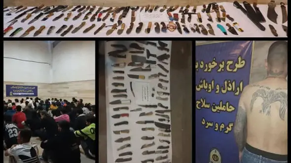 پاتک پلیس به اوباش و حاملان سلاح سرد در غرب استان تهران