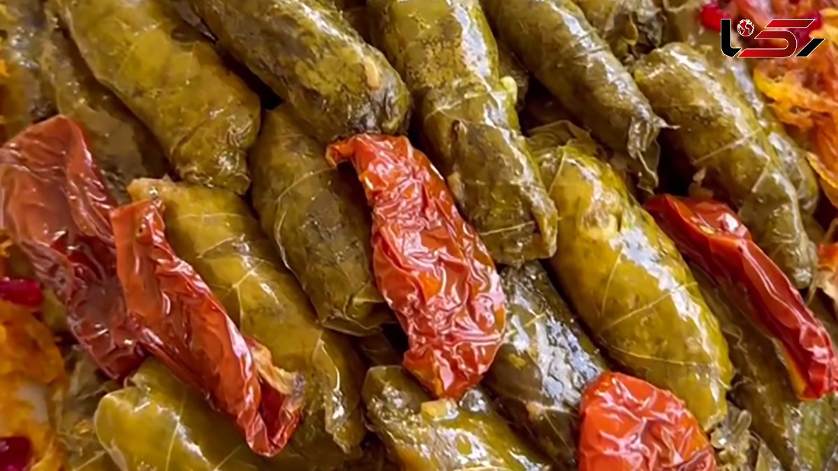 طرز تهیه دلمه برگ مو + فیلم